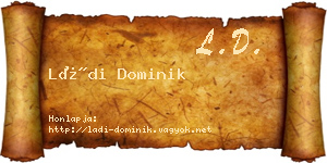 Ládi Dominik névjegykártya